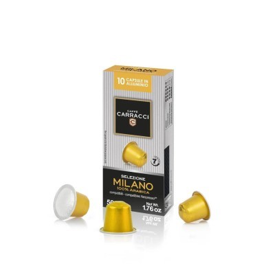 ΚΑΨΟΥΛΕΣ CARRACCI ALU ΣΥΜΒ. NESP MILANO 100% ARABICA 10 TEM